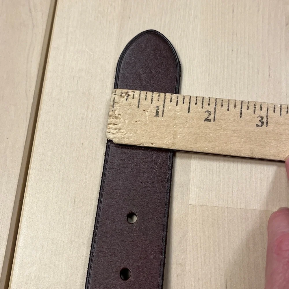 Polo Ralph Lauren Dark Brown Leather Belt w/ Brass Hardware Men’s Size 40 - EUC